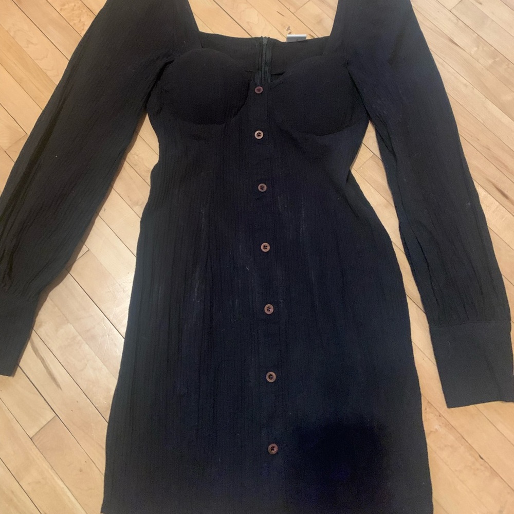 Black bustier dress